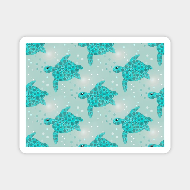 SEA Turtle Love Pattern Magnet by SartorisArt1