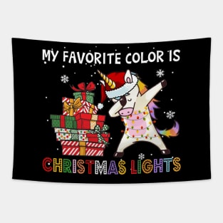 My Favorite Color Is Christmas Lights Tapestry