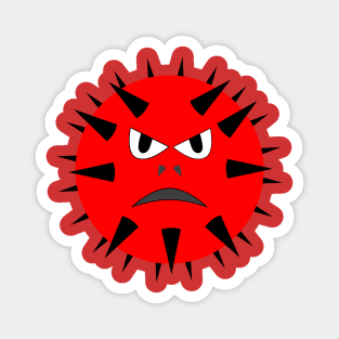 red scary monster face Magnet