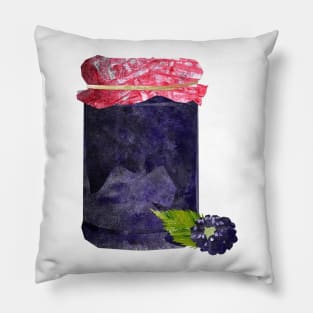 Jam jar & blackbberry Pillow