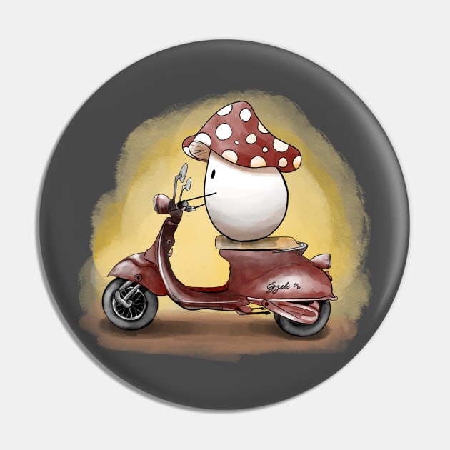 Eggels Retro Scooter Pin by VictoriaLehnard