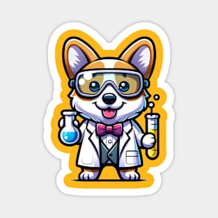 corgi the scientist Magnet