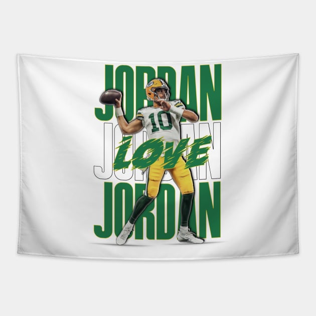 Jordan Love Tapestry by NFLapparel