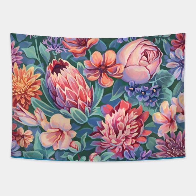 Summer Flowers Tapestry by Lisa LaRose Art