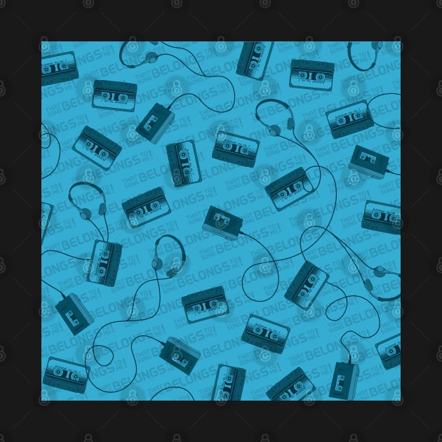 Blue Walkman & Headphones by TurtleNotes