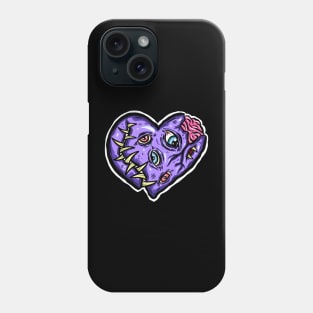 Zombie Heart Tooth Brain Purple Valentines Day Phone Case