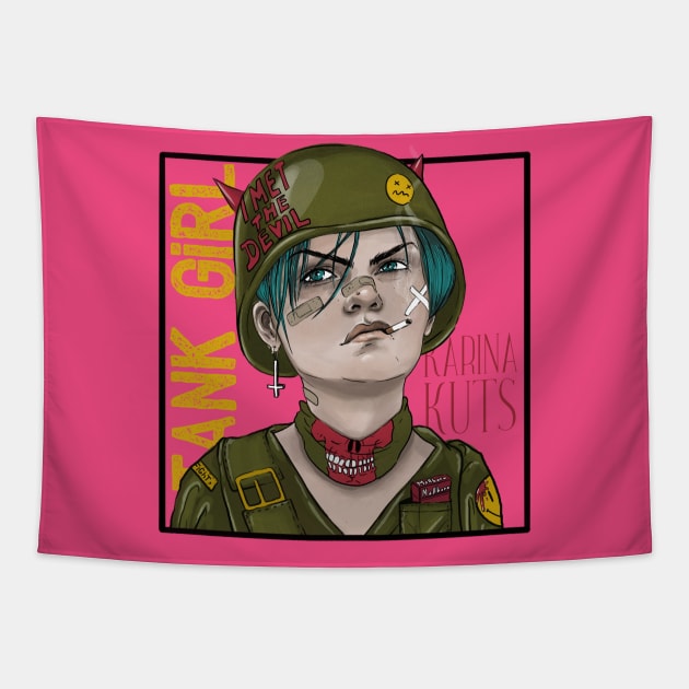 Tank Girl Tapestry by Carnival of Sadness