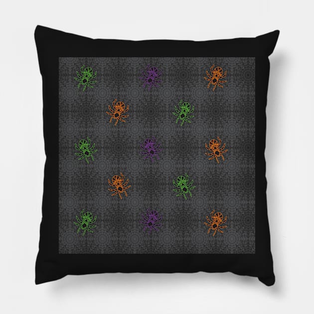 Grey Spiderweb Pillow by Eliza-Grace