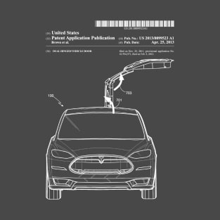 Model X Door Patent Art T-Shirt