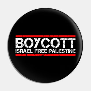 Boycott Israel Free Palestine - Stand For Palestinian Rights Pin