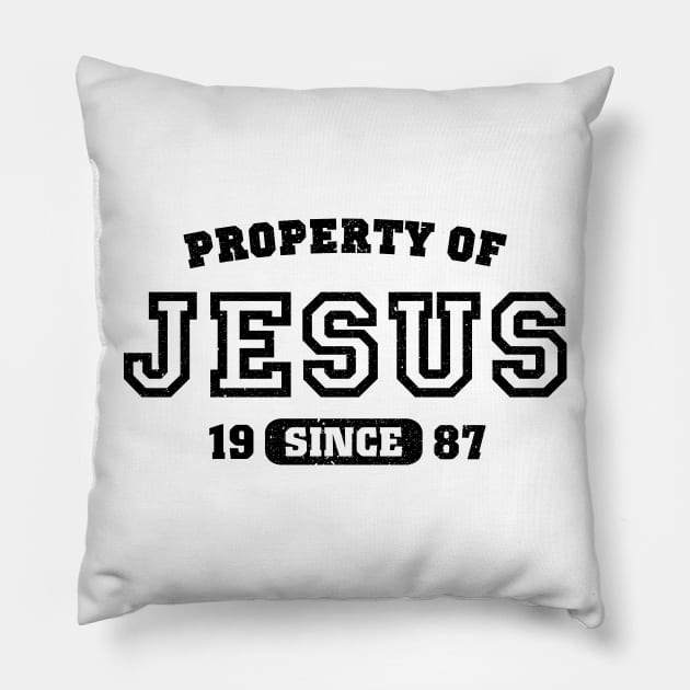 Property of Jesus since 1987 Pillow by CamcoGraphics