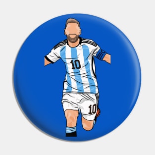 Lionel Messi GOAT 10 - Drawing Style Pin