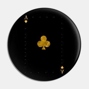 Ace of Clubs - Golden cards Pin