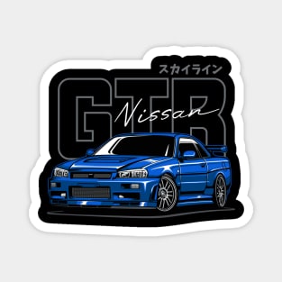 GTR R34 Blue Magnet