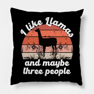 I like llamas and maybe three people Pillow