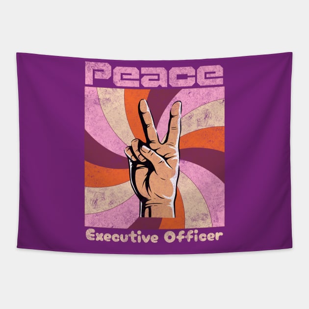 Peace In The 70s Style Tapestry by With Own Style