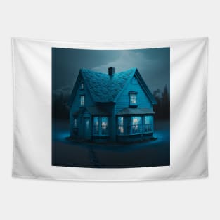 Blue House Tapestry