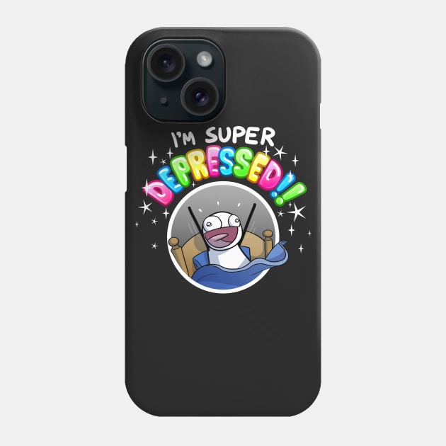 SUPER DEPRESSED Phone Case by Loading Artist