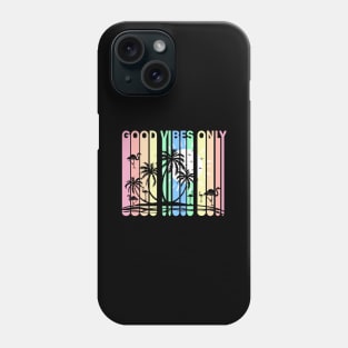 Good Vibes Only, Paradise Island Silhouette Design Phone Case