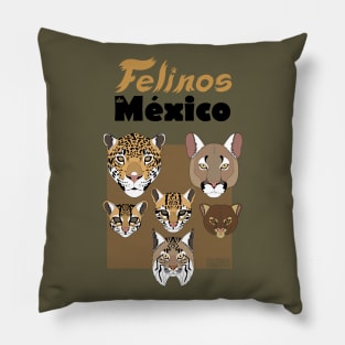 Felinos de Mexico 3 Pillow