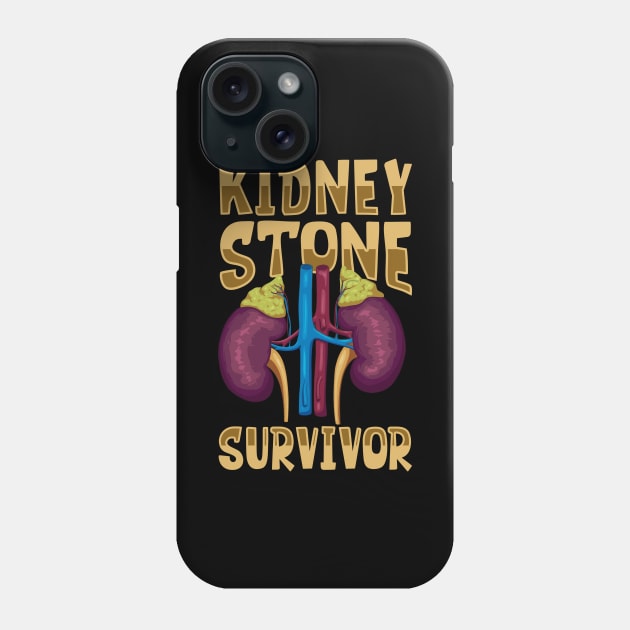 Kidney stone survivor Phone Case by Modern Medieval Design