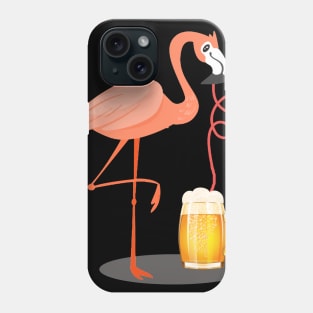 Flamingo Drinking Beer Summer Phone Case