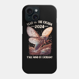 Entomology Cicada Year Of The Cicada 2024 Brood Cicada Lover Phone Case