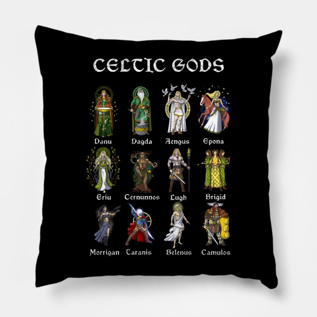 Celtic Mythology Gods Pillow by underheaven