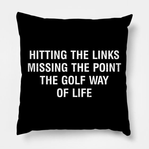 the Golf way of life Pillow by trendynoize