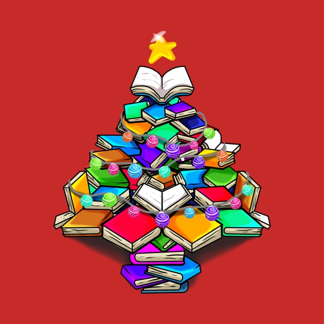 Christmas Book Tree by numpdog