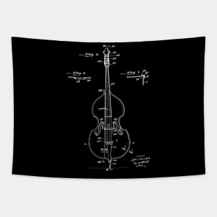 Violin Vintage Patent Hand Drawing Tapestry
