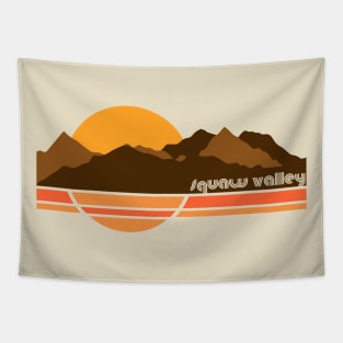 Squaw Valley Retro 70s Tourist Souvenir Tapestry