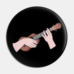 Ukulele Hands Pin