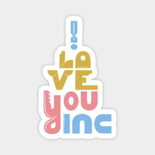 I Love You Typography Magnet