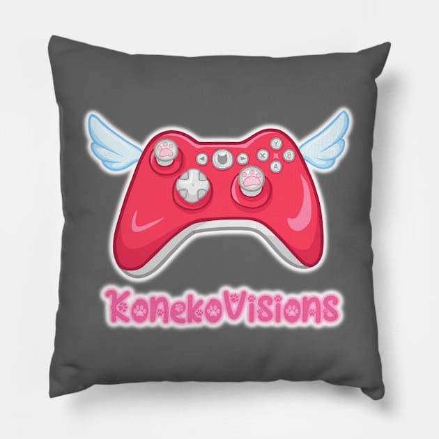 Red Game Controller Pillow by KonekoVisions