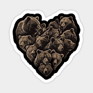 Grizzly Bear Pugnacious Protectors Magnet