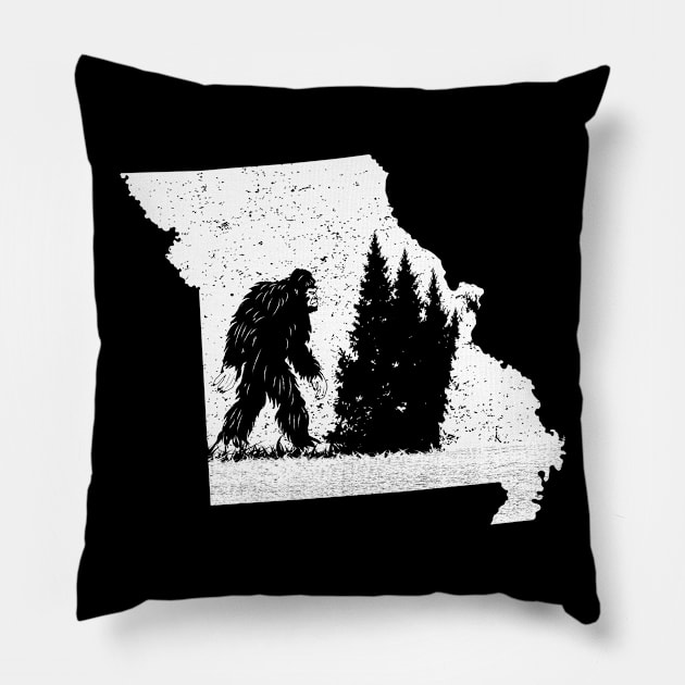 Missouri Bigfoot Pillow by Tesszero