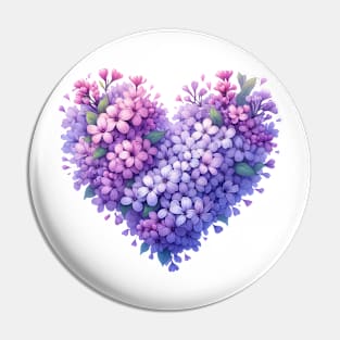 Heart Shaped Flowers Pin