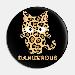 Cute Leopard Cat Dangerous Kitten Cat Lovers Funny Wild Child Pin