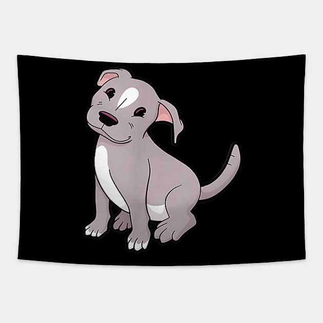 Cute pitbull Tapestry by Éléonore Royer