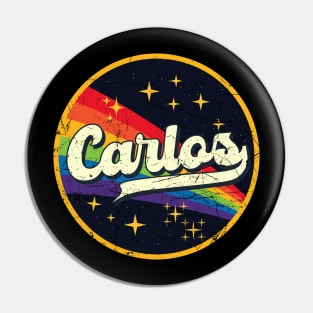 Carlos // Rainbow In Space Vintage Grunge-Style Pin