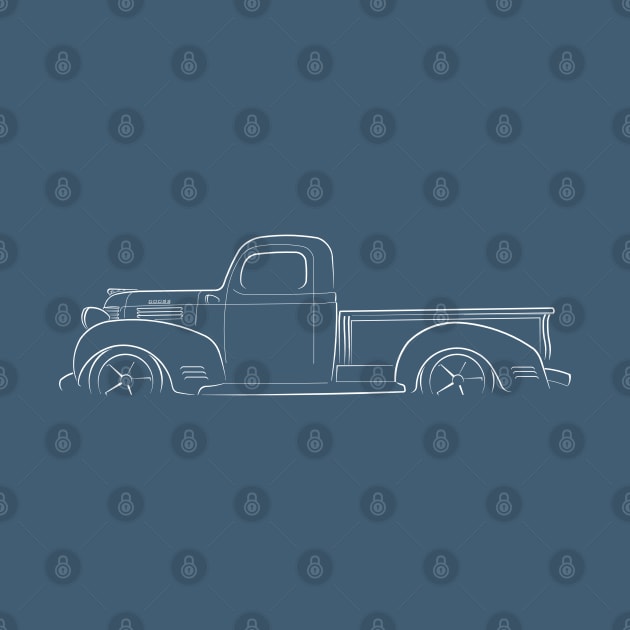 1941 Dodge Pickup - profile stencil, white by mal_photography