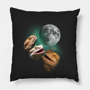 Three Lizard Moon Pillow