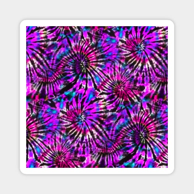 Purple Tie Dye Madness Magnet by KirstenStar 