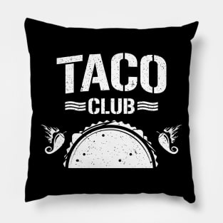 Taco Club (Black and White) Pillow