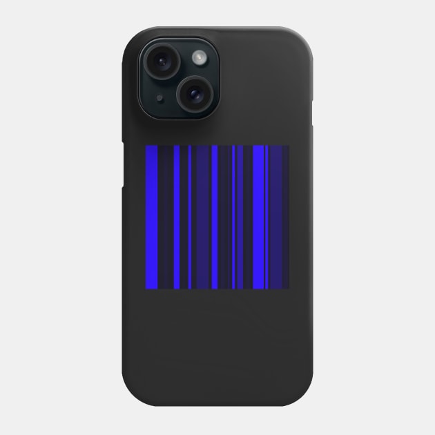 blue and black linear abstract pattern Phone Case by pauloneill-art