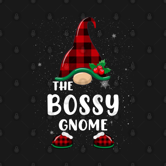 Disover Bossy Gnome Buffalo Plaid Matching Family Christmas Pajama - Gnome Matching Family - T-Shirt