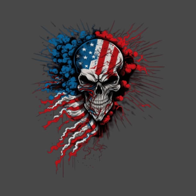 4th of July Skull by ScaryKittyClothing