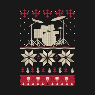 Drum And Chirstmas T-Shirt