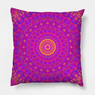 Colorful Ornate Mandala Pillow